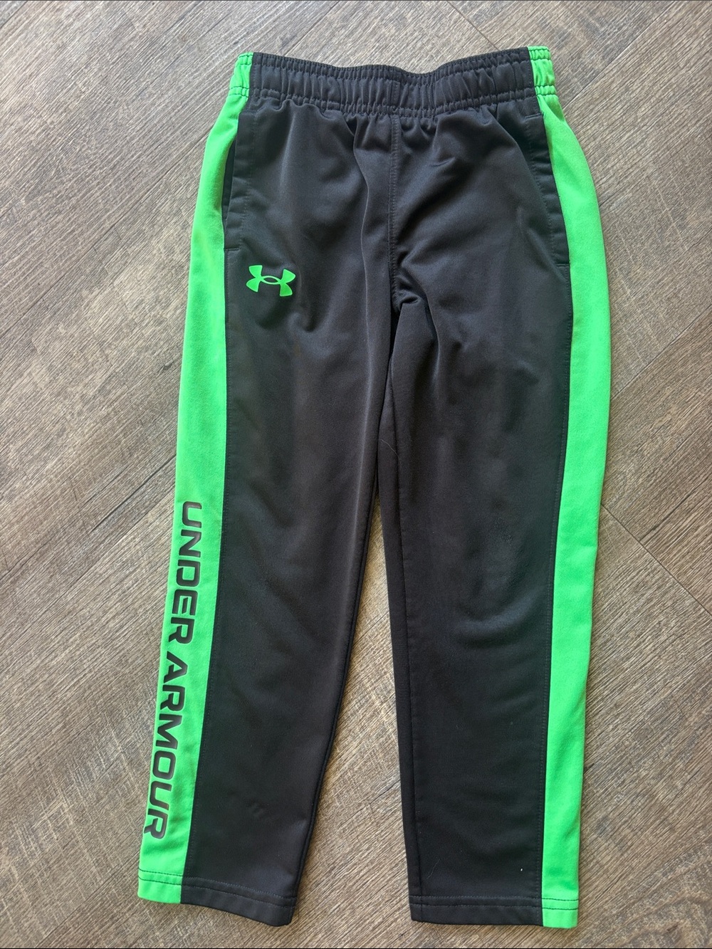 Under Armour Boys Athletic Pants Black and Green